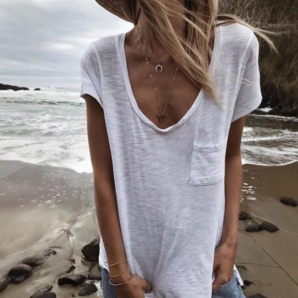 streetwear for casual fit loose pocket patch hem slit side