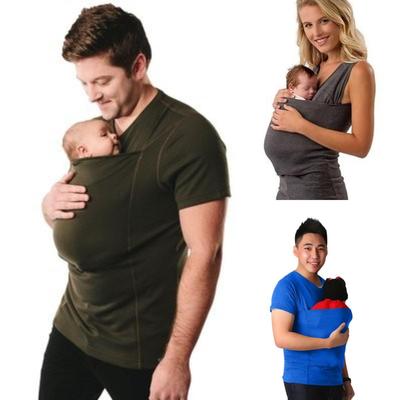 Parent-child Kangaroo Dad T-shirt Multifunctional Kangaroo