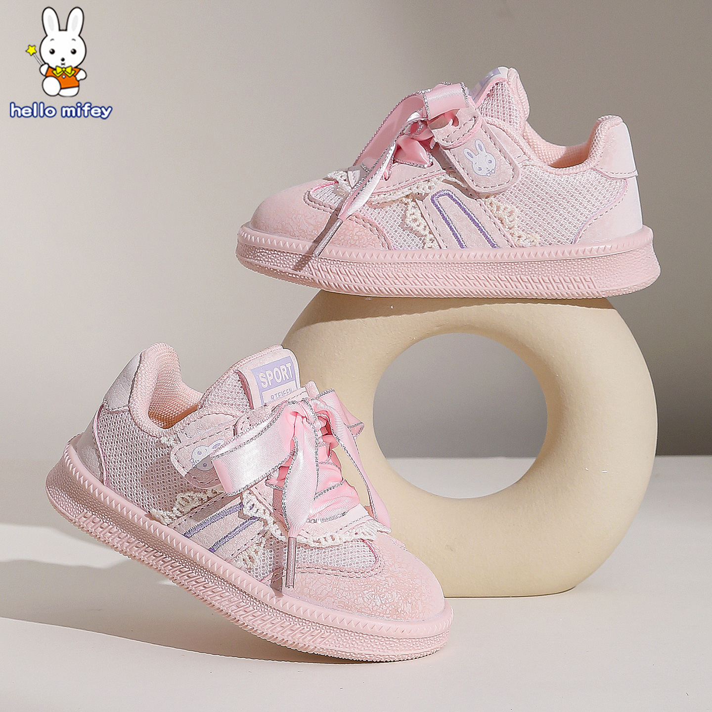 班纳米菲女童休闲运动鞋公主风