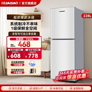 风冷无霜 228L双开门冰箱家用小型租房一级大容量电冰箱 华宝168