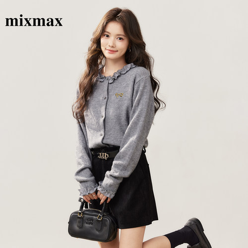 MIXMAX/美姿宝莲针织开衫外套女2026春秋新款高级感时尚内搭上衣