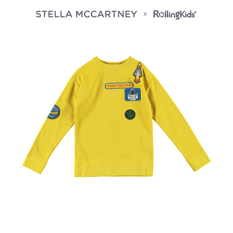 STELLA MCCARTNEY 男女儿童套头卫衣黄色长袖上衣丨RollingKids