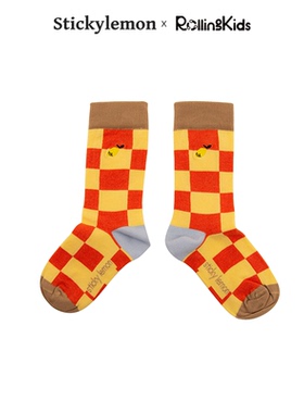 Sticky Lemon 儿童中袜拼色格子透气百搭棉质长袜丨RollingKids