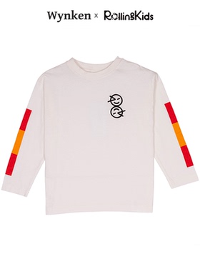 WYNKEN 儿童白色套头卫衣丨RollingKids