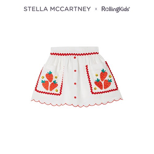 STELLA MCCARTNEY 女童半身裙草莓图案休闲百搭裙子丨RollingKids