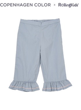 COPENHAGEN COLOR 浅蓝色花边裤女童长裤休闲裤丨RollingKids