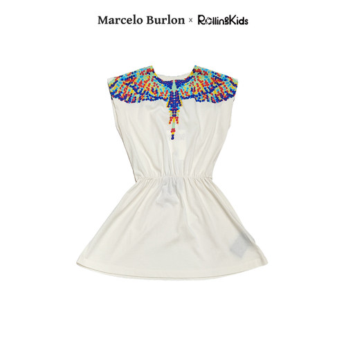 MarceloBurlon女童白色连衣裙
