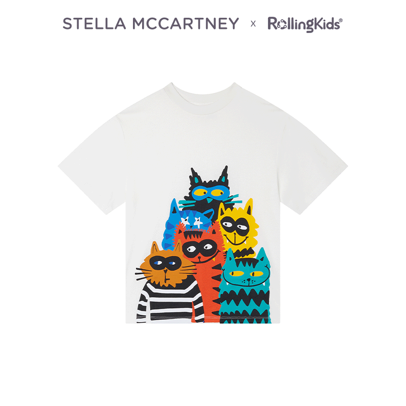 STELLA MCCARTNEY 儿童卡通印花短袖T恤圆领上衣丨RollingKids