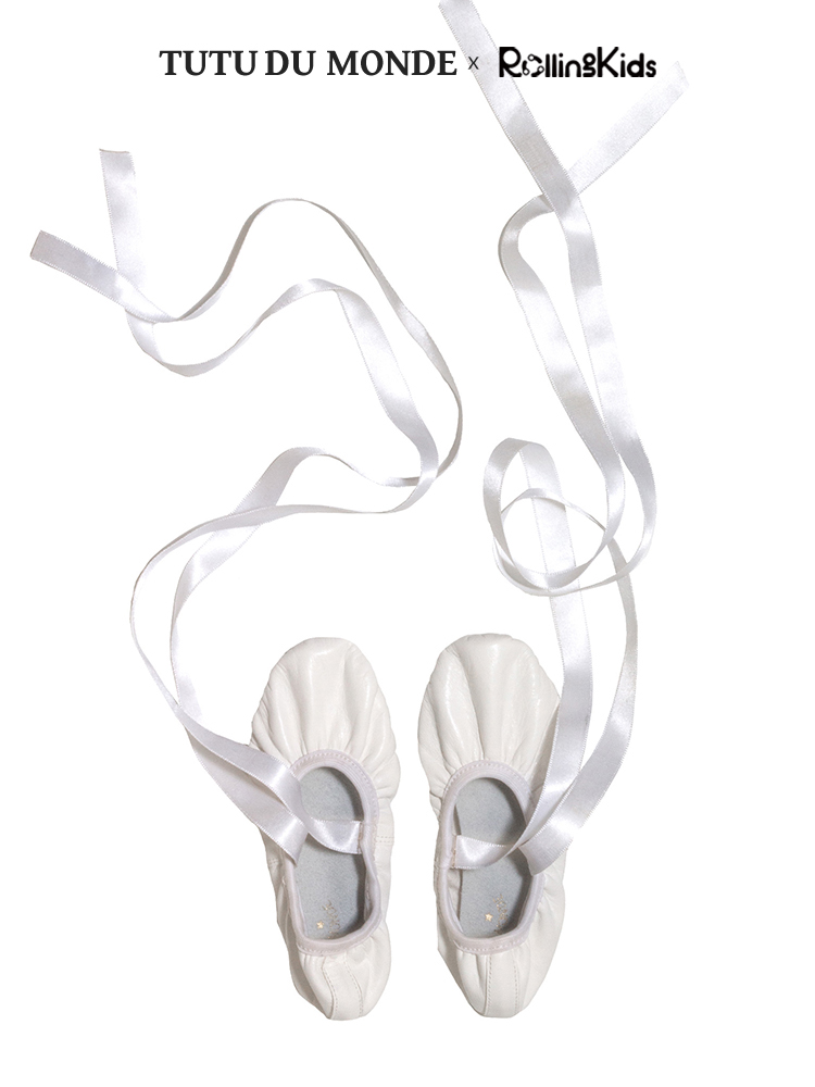 TUTUDUMONDE白色皮革舞蹈鞋