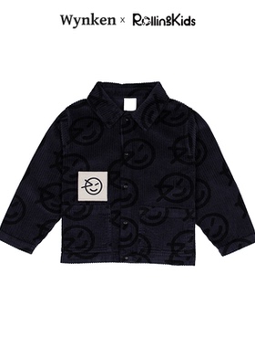 WYNKEN 儿童黑色夹克印花外套上衣丨RollingKids
