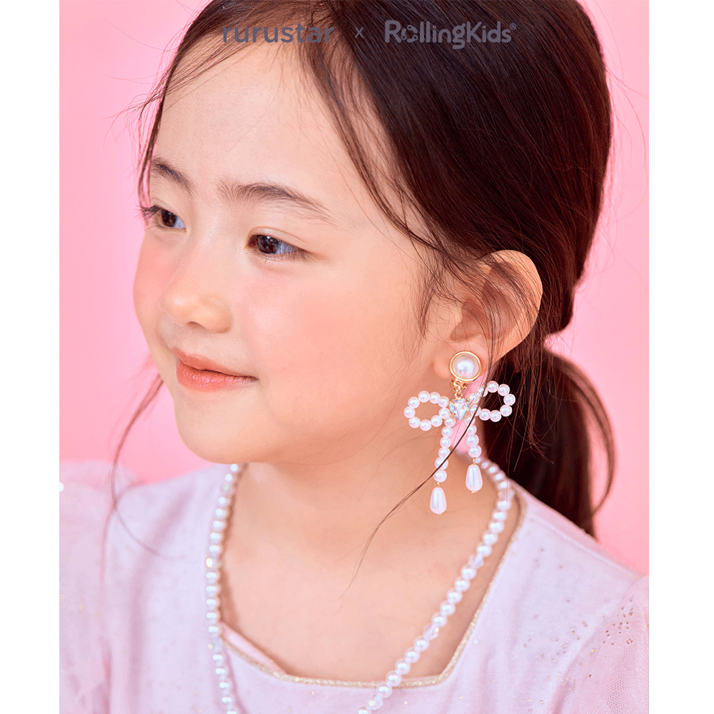 rurustar 儿童耳环女童耳夹无耳洞免打孔仿珍珠饰品丨RollingKids