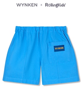 WYNKEN 蓝色宽松休闲五分裤男童松紧腰短裤丨RollingKids
