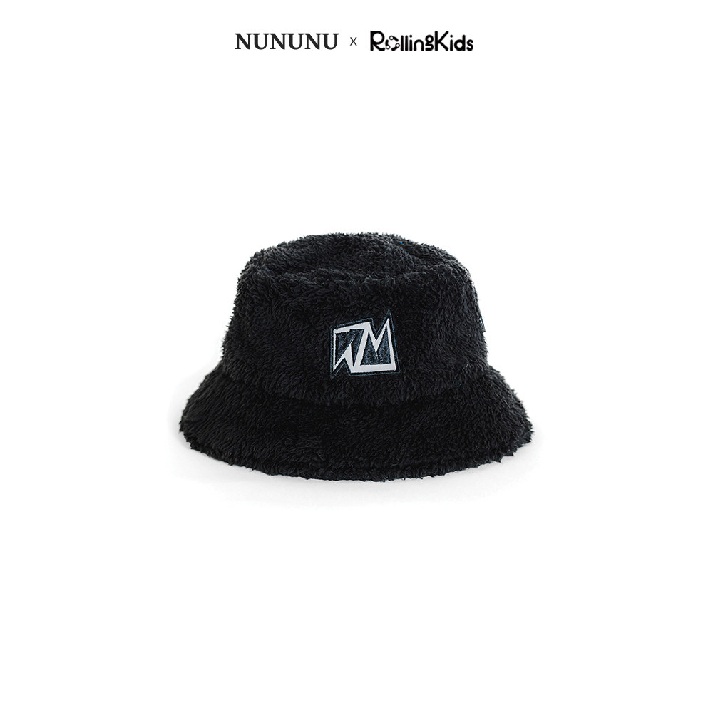 NUNUNU 儿童秋冬百搭纯色毛绒渔夫帽经典logo帽子丨RollingKids