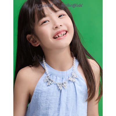 rurustar 儿童百搭蝴蝶仿珍珠项链戒指女童首饰饰品丨RollingKids