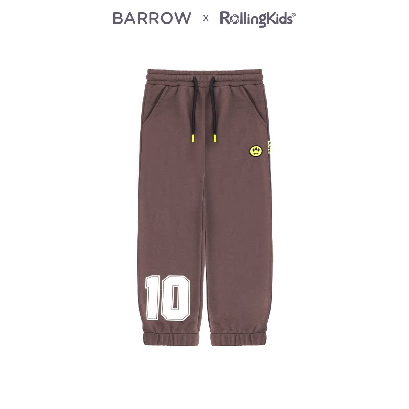 BARROW 男女童印花束脚长裤系带运动休闲裤丨RollingKids
