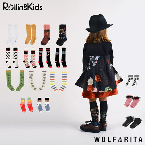 Wolf & Rita 儿童袜子男童女童印花中筒袜秋冬童袜丨RollingKids