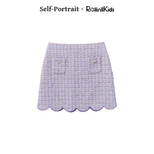 Self-Portrait 女童浅紫色半身短裙丨RollingKids