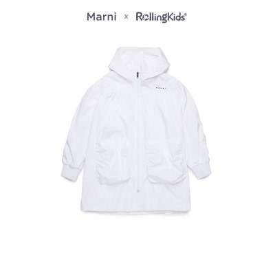 Marni 男女儿童白色连帽外套上衣时尚百搭丨RollingKids