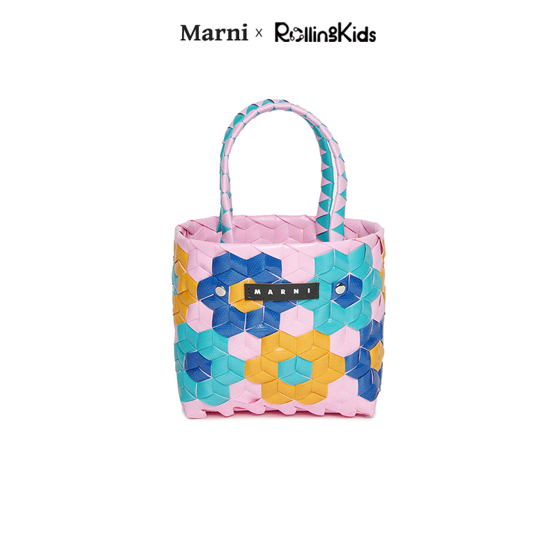 Marni时尚撞色菜篮子包包