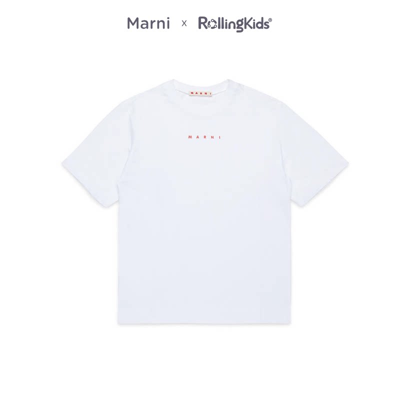 Marni 儿童T恤男女童休闲百搭圆领白色短袖上衣丨RollingKids图片