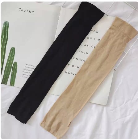 春夏加长护膝袜子女肉色空调房保暖袜套防滑九分过膝防晒薄长筒袜