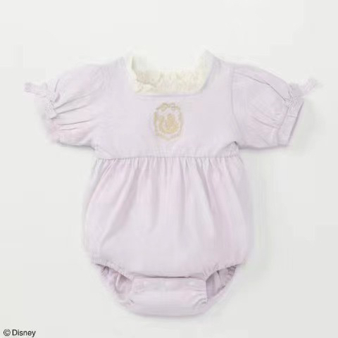 现货-日单cottoli小木马迪s尼联名泡泡袖公主婴童刺绣包屁衣哈衣