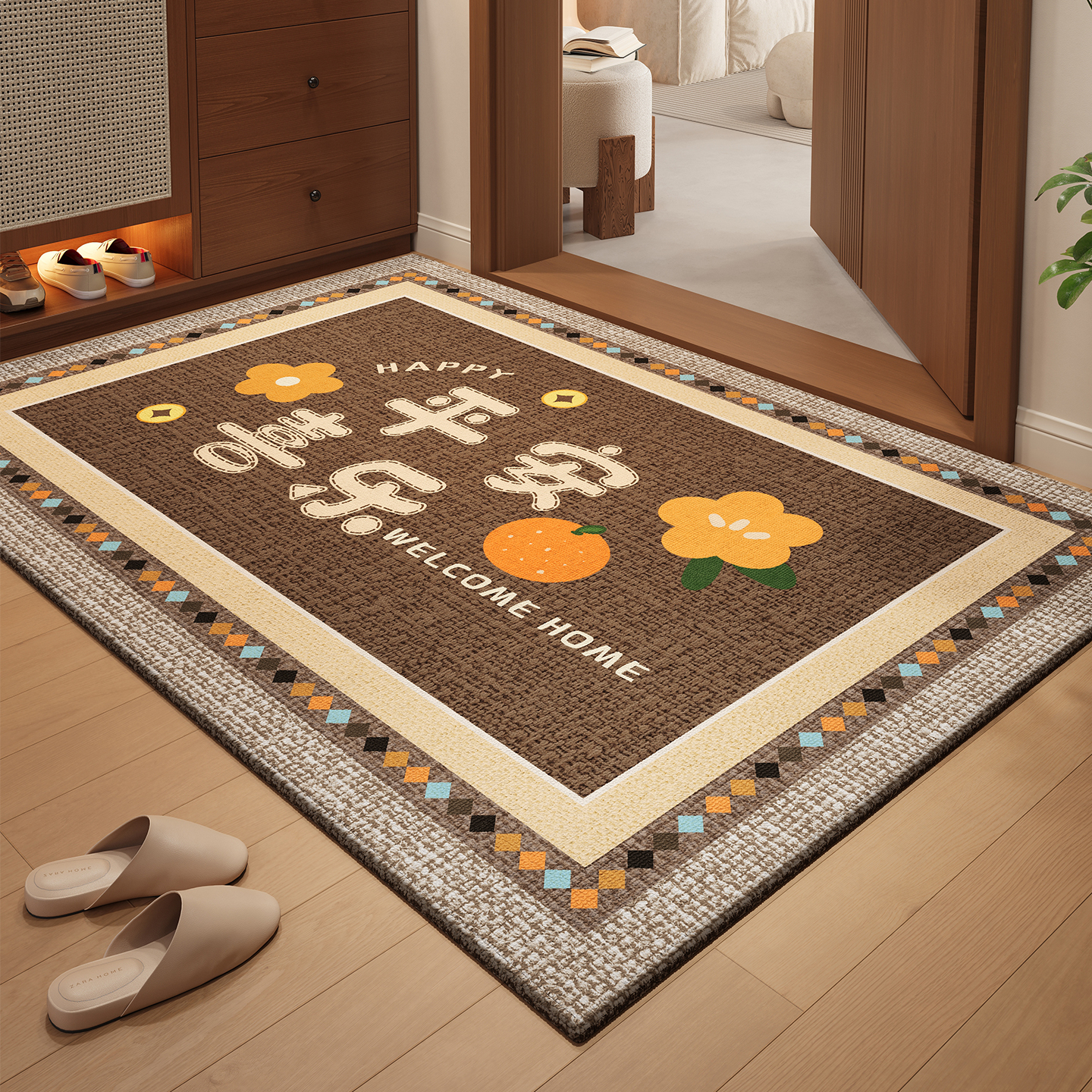 入户门地垫弥娆圈绒脚垫自由裁剪