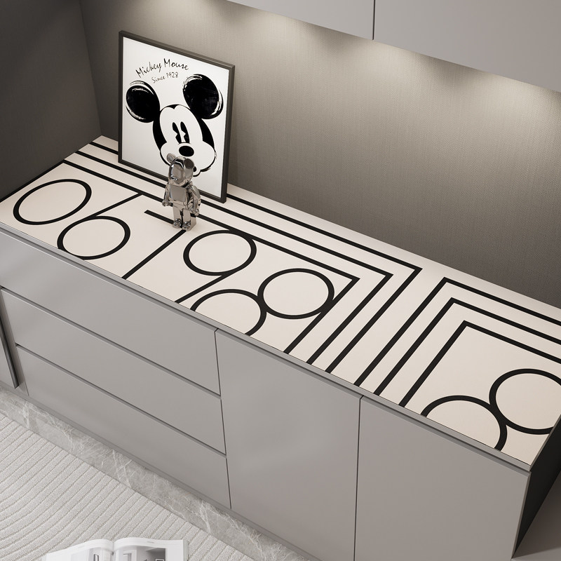 ins风电视柜桌垫玄关鞋柜餐边柜台面桌布防水防油皮革桌面保护膜,居家布艺,桌布,淘宝优惠券,粉丝福利购,淘宝优惠卷