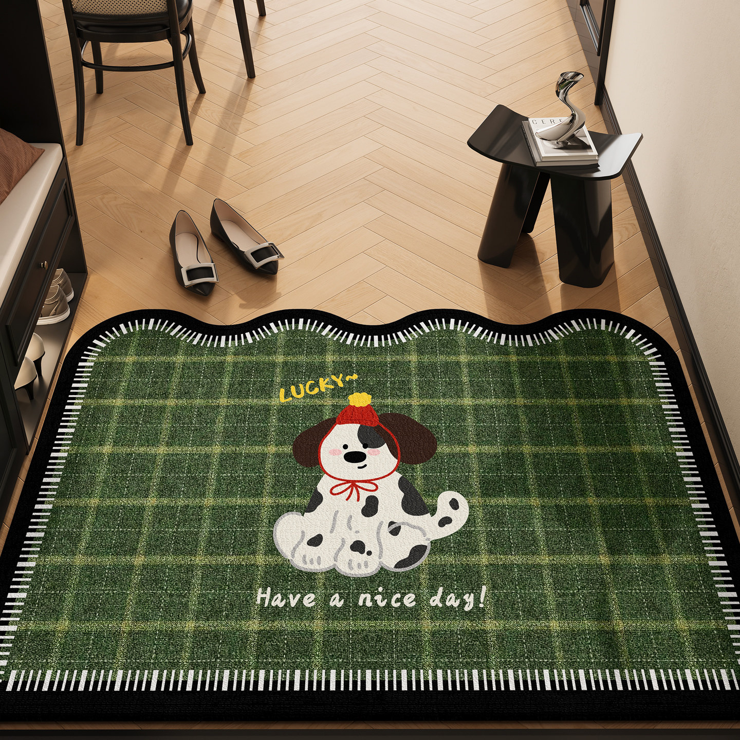 绿色入户门地垫2026新款免洗圈绒耐脏可裁剪户外地毯玄关门口脚垫,居家布艺,入户地垫,淘宝优惠券,粉丝福利购,淘宝优惠卷