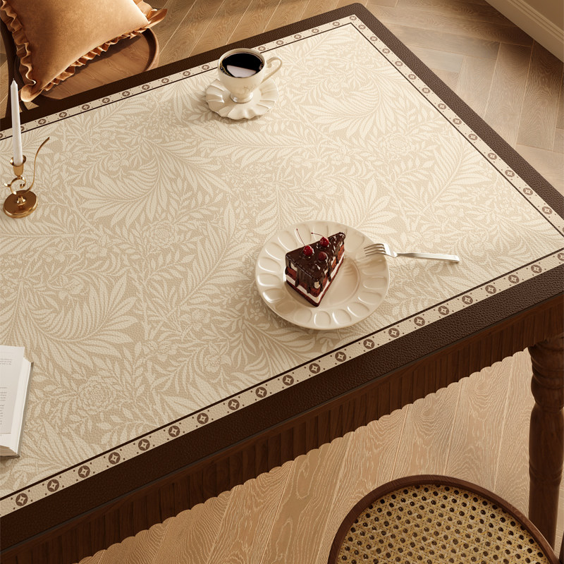中古风防水防油防烫免洗餐桌垫复古高级感茶几桌垫皮革保护垫桌布,居家布艺,桌布,淘宝优惠券,粉丝福利购,淘宝优惠卷