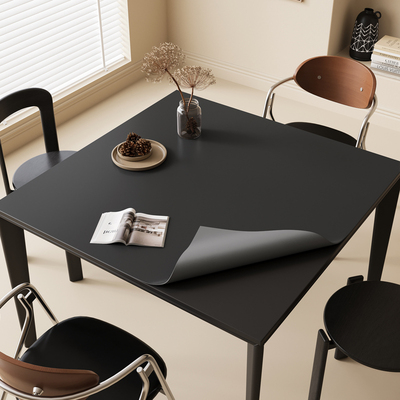 纯色皮革正方形桌垫方桌桌布免洗防油防水麻将八仙桌餐桌茶几垫子