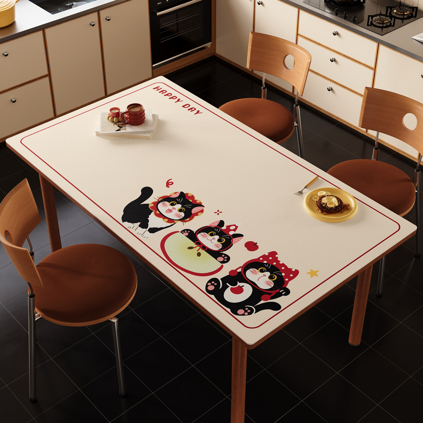 2026新款餐桌垫奶油风卡通猫咪桌面保护垫免洗防水防油桌布茶几垫,居家布艺,桌布,淘宝优惠券,粉丝福利购,淘宝优惠卷