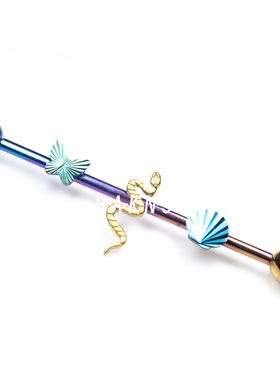 ［HAKNS］14G/16G钛合金3孔耳桥内螺纹超酷1.2牙0.9牙DIY三孔耳桥