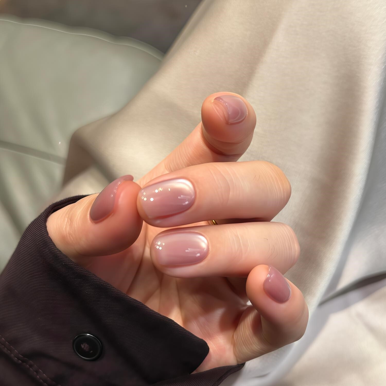 【月明珠】高品质10片纯手工裸肤水感玻璃珠猫眼美甲贴片可卸甲片