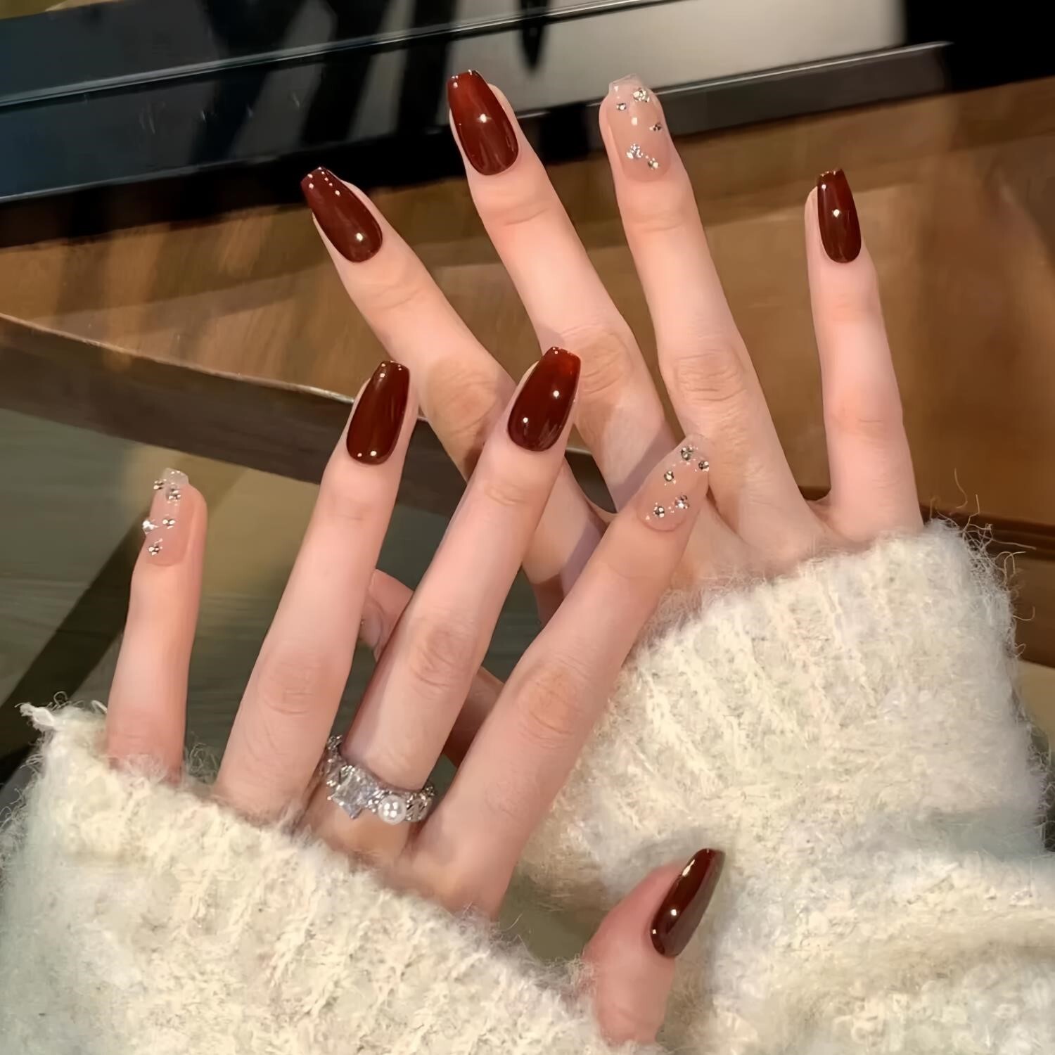 手工成品美甲新娘婚甲穿戴甲贴片