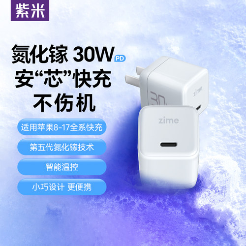 紫米30W氮化镓PD快充充电器套装