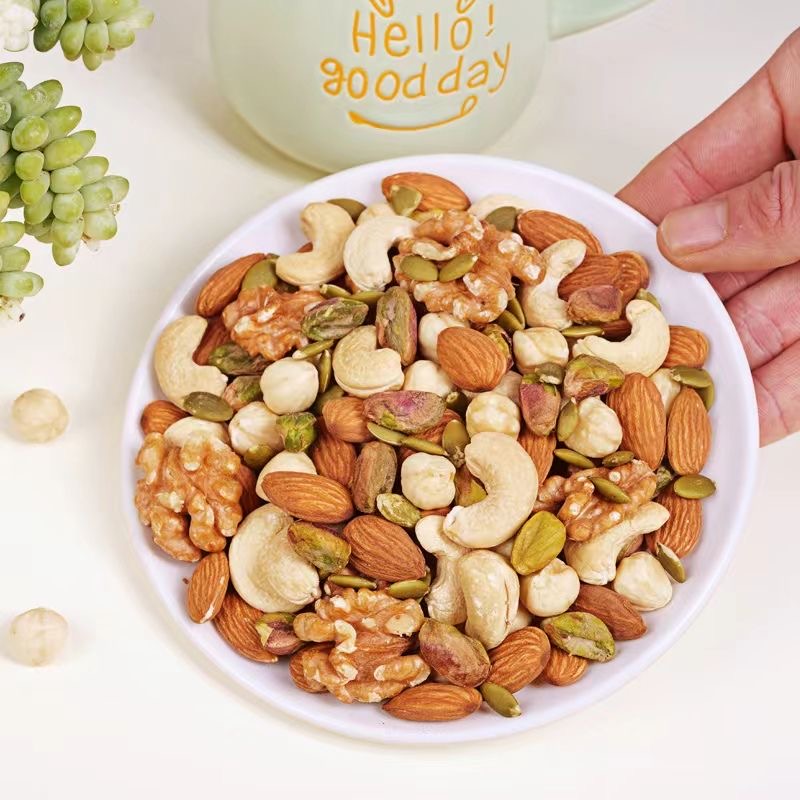 减肥解馋小零食原味坚果混合纯坚果仁孕妇食品儿童代餐营养高蛋白低卡饱腹网红健身下午茶轻食伴侣低脂办公室上班族加班垫饥​