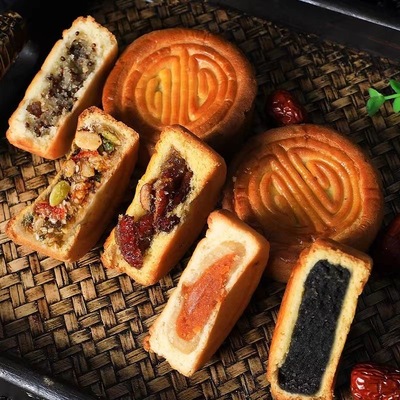 减肥解馋小零食低脂低卡低负担无糖无添加剂0反式脂肪酸糖人专用主食代餐木糖醇蛋月烧月饼五仁红枣红豆多口味糕点中秋节健康食品