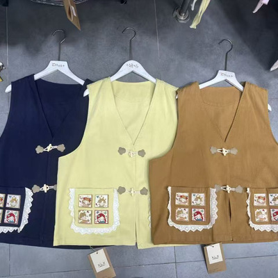 日系小清新绣花马甲13