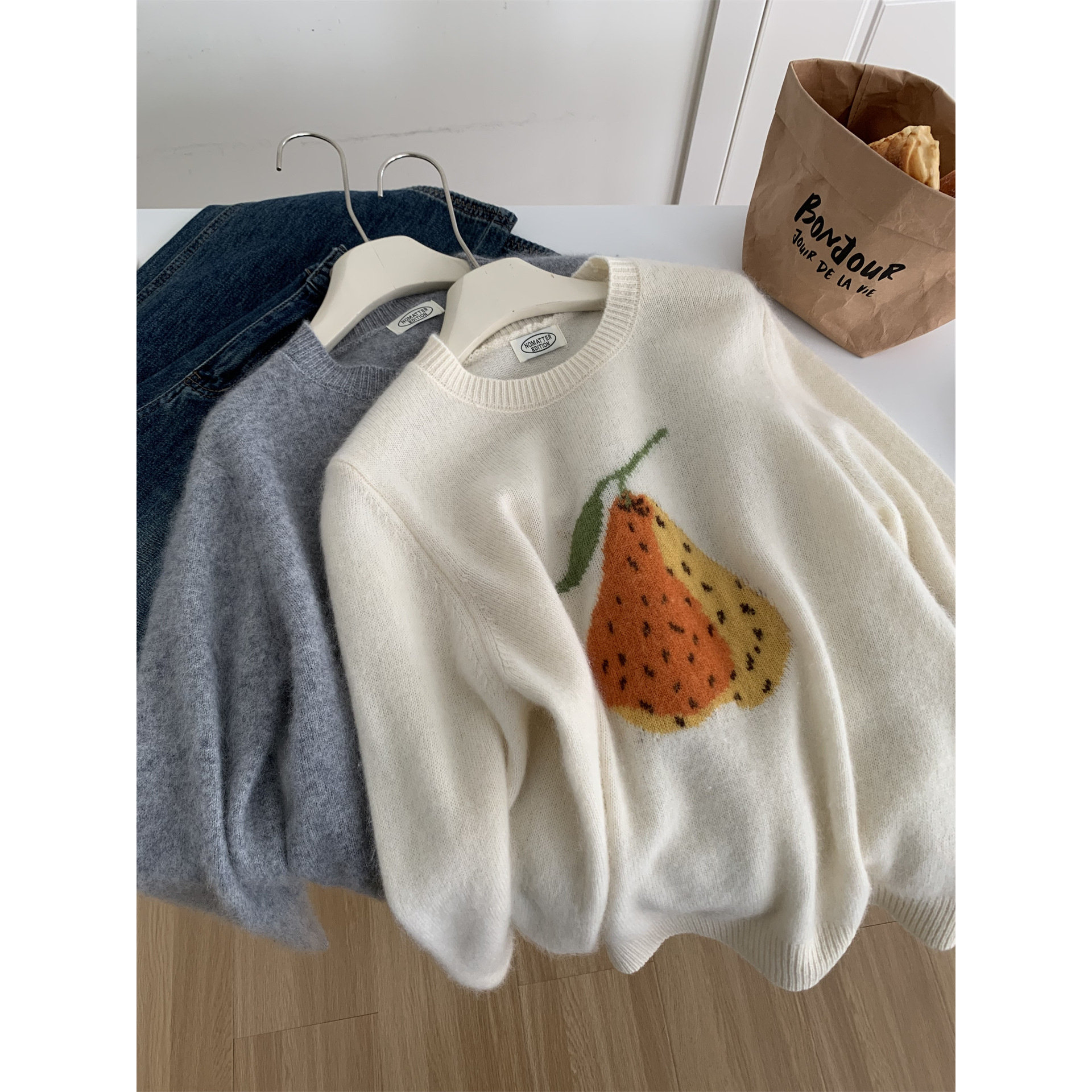 秋冬保暖显瘦圆领套头全羊毛毛衣女韩版减龄提花套头针织上衣,女装/女士精品,毛衣,淘宝优惠券,粉丝福利购,淘宝优惠卷