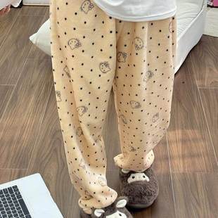 胖mm 可爱睡衣居家黑色hellokitty睡裤 高级感长款 波点2025短袖