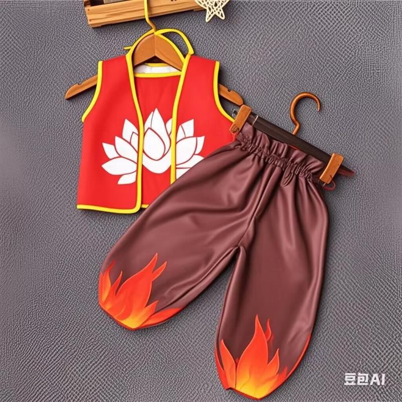 哪吒魔童服装女童哪咤魔童男孩表演服装cos哪吒套装动漫服装摄影