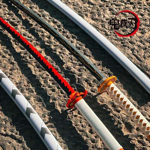 蝴蝶忍小男孩塑料日轮兵人金属兵器发光刀刀拔刀一郎剑积木决战