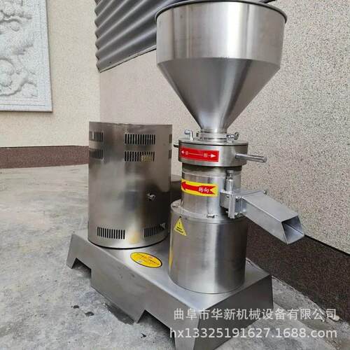 不锈钢瓜红磨浆机商用鱼骨虾头酱300胶体磨鱼骨鱼刺南粉枣碎机