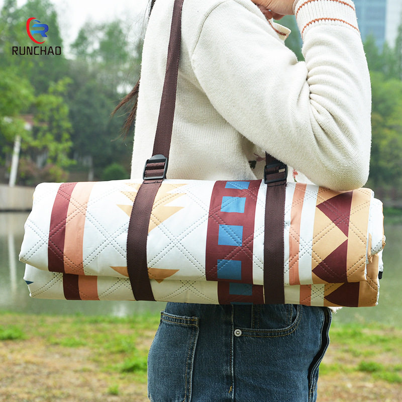 野餐垫户外防水野炊沙滩帐篷地垫可折叠加厚加大露营防潮垫野餐垫