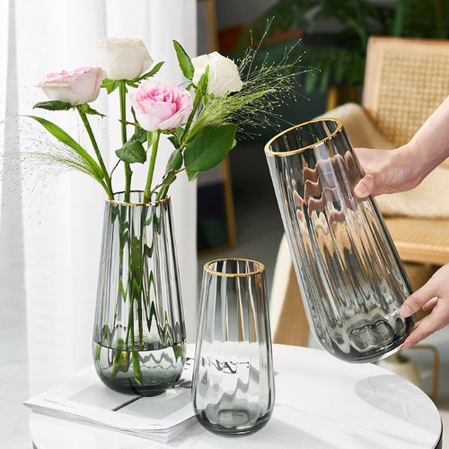 北欧风格玻璃材质客厅餐桌花瓶