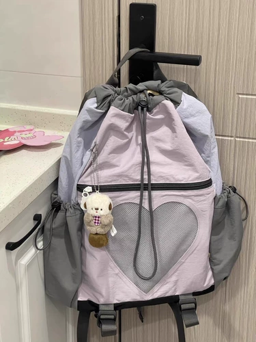 Дизайнерская дорожная альпинистская вместительная и большая сумка для путешествий для кемпинга в виде сердечка подходит для пеших прогулок, школьный рюкзак