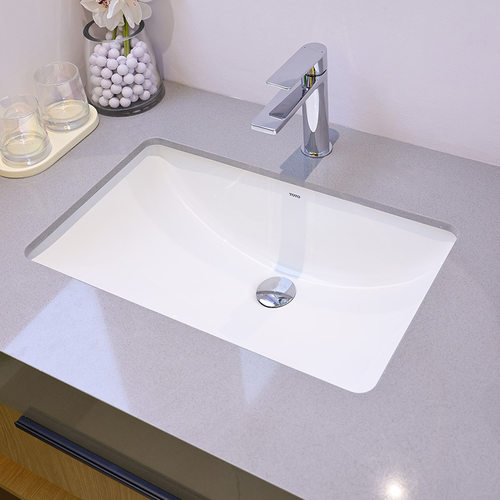 TOTO台下盆LW1536B方形23.2英寸嵌入式家用陶瓷洗脸洗手智洁面盆0