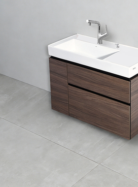 TOTO浴室柜组合LBEA080RMD陶瓷一体型洗面器