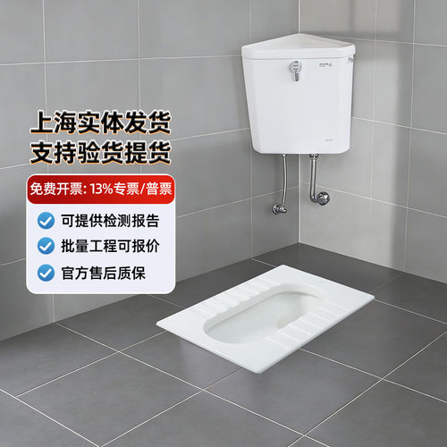 蹲便器CW11B商场车站公共卫生间厕所家用陶瓷防臭大便蹲坑(13)